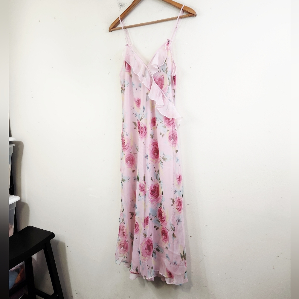 Vintage Pink Floral Dress